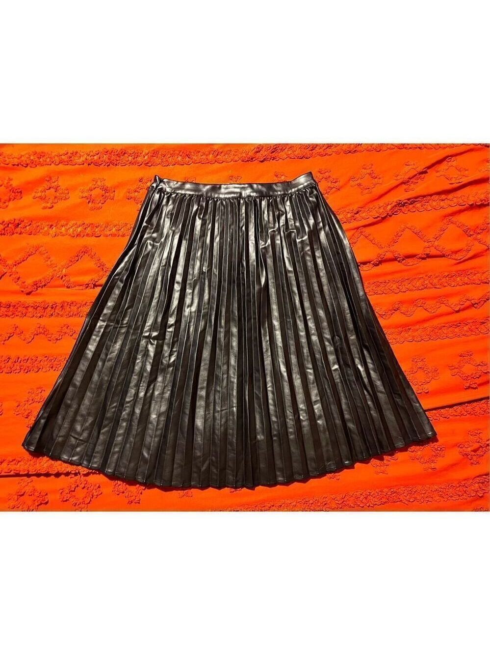 Leather skirt faux Monteau Los Angeles size large black
